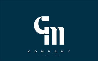 GM Soyut Geometrik Logo Tasarımı. Basit tipografi elementleriyle modern ve zarif logo tasarımı, markalaşma mükemmelliği.