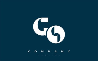 GO Soyut Geometrik Logo Tasarımı. Basit tipografi elementleriyle modern ve zarif logo tasarımı, markalaşma mükemmelliği.