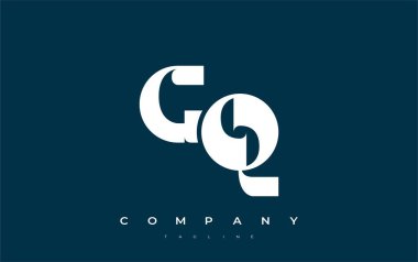 GQ Soyut Geometrik Logo Tasarımı. Basit tipografi elementleriyle modern ve zarif logo tasarımı, markalaşma mükemmelliği.