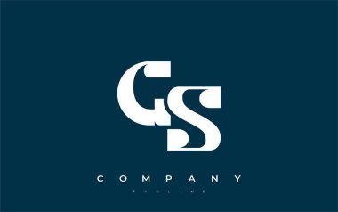 GS Soyut Geometrik Logo Tasarımı. Basit tipografi elementleriyle modern ve zarif logo tasarımı, markalaşma mükemmelliği.