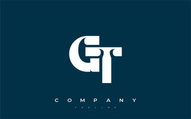 GT Soyut Geometrik Logo Tasarımı. Basit tipografi elementleriyle modern ve zarif logo tasarımı, markalaşma mükemmelliği.