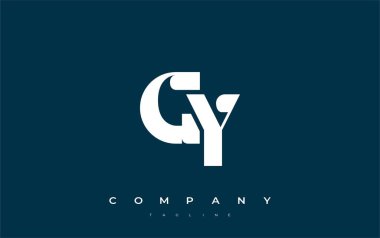GY Soyut Geometrik Logo Tasarımı. Basit tipografi elementleriyle modern ve zarif logo tasarımı, markalaşma mükemmelliği.