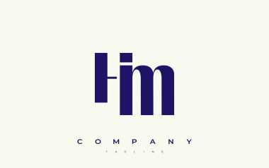 HM Soyut Geometrik Logo Tasarımı. Basit tipografi elementleriyle modern ve zarif logo tasarımı, markalaşma mükemmelliği.