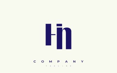 HN Soyut Geometrik Logo Tasarımı. Basit tipografi elementleriyle modern ve zarif logo tasarımı, markalaşma mükemmelliği.