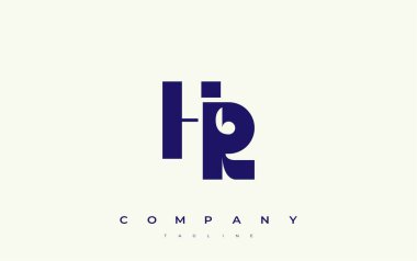 HR Soyut Geometrik Logo Tasarımı. Basit tipografi elementleriyle modern ve zarif logo tasarımı, markalaşma mükemmelliği.