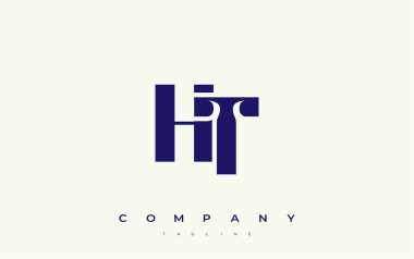 HT Soyut Geometrik Logo Tasarımı. Basit tipografi elementleriyle modern ve zarif logo tasarımı, markalaşma mükemmelliği.