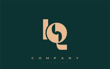 IQ Soyut Geometrik Logo Tasarımı. Basit tipografi elementleriyle modern ve zarif logo tasarımı, markalaşma mükemmelliği.