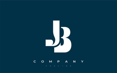 JB Soyut Geometrik Logo Tasarımı. Basit tipografi elementleriyle modern ve zarif logo tasarımı, markalaşma mükemmelliği.