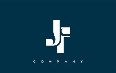 JF Soyut Geometrik Logo Tasarımı. Basit tipografi elementleriyle modern ve zarif logo tasarımı, markalaşma mükemmelliği.