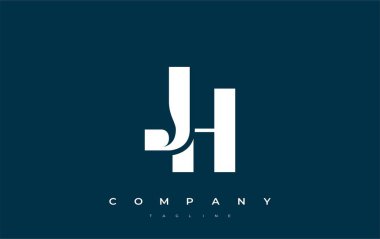 JH Soyut Geometrik Logo Tasarımı. Basit tipografi elementleriyle modern ve zarif logo tasarımı, markalaşma mükemmelliği.
