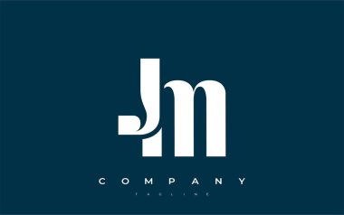JM Soyut Geometrik Logo Tasarımı. Basit tipografi elementleriyle modern ve zarif logo tasarımı, markalaşma mükemmelliği.