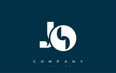 JO Soyut Geometrik Logo Tasarımı. Basit tipografi elementleriyle modern ve zarif logo tasarımı, markalaşma mükemmelliği.