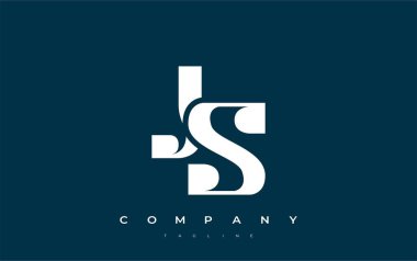 JS Soyut Geometrik Logo Tasarımı. Basit tipografi elementleriyle modern ve zarif logo tasarımı, markalaşma mükemmelliği.