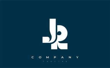 JR Soyut Geometrik Logo Tasarımı. Basit tipografi elementleriyle modern ve zarif logo tasarımı, markalaşma mükemmelliği.