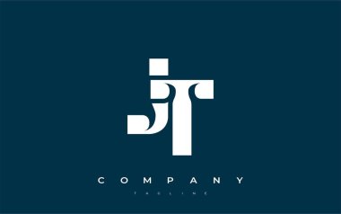 JT Soyut Geometrik Logo Tasarımı. Basit tipografi elementleriyle modern ve zarif logo tasarımı, markalaşma mükemmelliği.