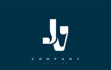 JV Soyut Geometrik Logo Tasarımı. Basit tipografi elementleriyle modern ve zarif logo tasarımı, markalaşma mükemmelliği.