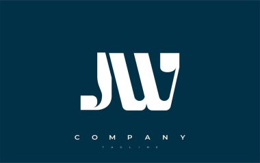 JW Soyut Geometrik Logo Tasarımı. Basit tipografi elementleriyle modern ve zarif logo tasarımı, markalaşma mükemmelliği.