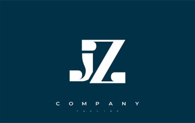 JZ Soyut Geometrik Logo Tasarımı. Basit tipografi elementleriyle modern ve zarif logo tasarımı, markalaşma mükemmelliği.