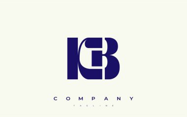 KB Soyut Geometrik Logo Tasarımı. Basit tipografi elementleriyle modern ve zarif logo tasarımı, markalaşma mükemmelliği.