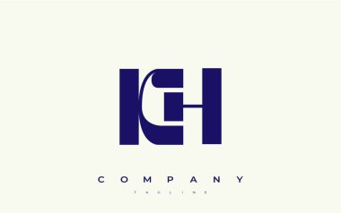 KH Soyut Geometrik Logo Tasarımı. Basit tipografi elementleriyle modern ve zarif logo tasarımı, markalaşma mükemmelliği.