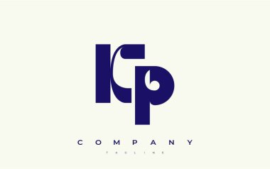 KP Soyut Geometrik Logo Tasarımı. Basit tipografi elementleriyle modern ve zarif logo tasarımı, markalaşma mükemmelliği.