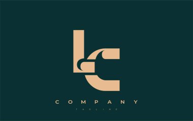 LC Soyut Geometrik Logo Tasarımı. Basit tipografi elementleriyle modern ve zarif logo tasarımı, markalaşma mükemmelliği.