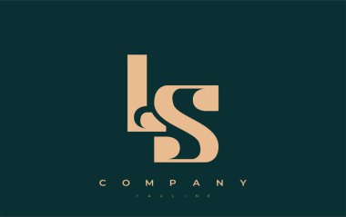 LS Soyut Geometrik Logo Tasarımı. Basit tipografi elementleriyle modern ve zarif logo tasarımı, markalaşma mükemmelliği.