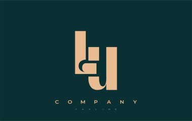 LU Soyut Geometrik Logo Tasarımı. Basit tipografi elementleriyle modern ve zarif logo tasarımı, markalaşma mükemmelliği.