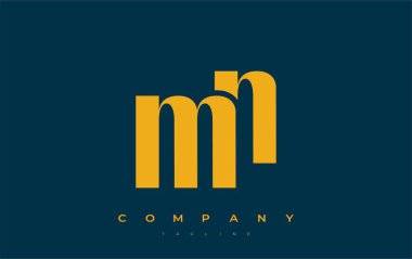 MN Soyut Geometrik Logo Tasarımı. Basit tipografi elementleriyle modern ve zarif logo tasarımı, markalaşma mükemmelliği.