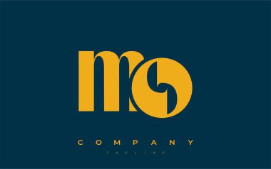 MO Soyut Geometrik Logo Tasarımı. Basit tipografi elementleriyle modern ve zarif logo tasarımı, markalaşma mükemmelliği.