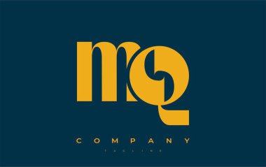 MQ Soyut Geometrik Logo Tasarımı. Basit tipografi elementleriyle modern ve zarif logo tasarımı, markalaşma mükemmelliği.