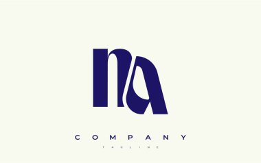 NA Soyut Geometrik Logo Tasarımı. Basit tipografi elementleriyle modern ve zarif logo tasarımı, markalaşma mükemmelliği.