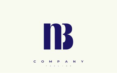 NB Soyut Geometrik Logo Tasarımı. Basit tipografi elementleriyle modern ve zarif logo tasarımı, markalaşma mükemmelliği.
