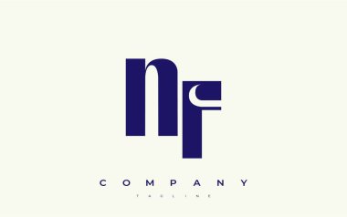 NF Soyut Geometrik Logo Tasarımı. Basit tipografi elementleriyle modern ve zarif logo tasarımı, markalaşma mükemmelliği.