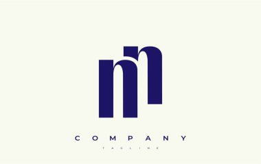 NN Soyut Geometrik Logo Tasarımı. Basit tipografi elementleriyle modern ve zarif logo tasarımı, markalaşma mükemmelliği.