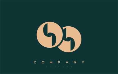 OO Soyut Geometrik Logo Tasarımı. Basit tipografi elementleriyle modern ve zarif logo tasarımı, markalaşma mükemmelliği.