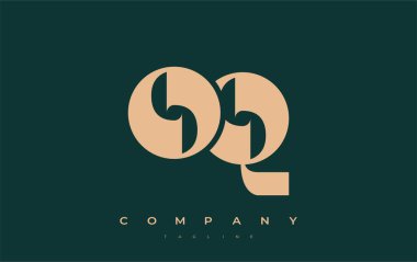 OQ Soyut Geometrik Logo Tasarımı. Basit tipografi elementleriyle modern ve zarif logo tasarımı, markalaşma mükemmelliği.