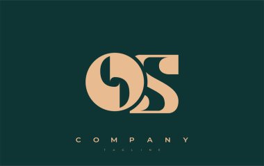 OS Soyut Geometrik Logo Tasarımı. Basit tipografi elementleriyle modern ve zarif logo tasarımı, markalaşma mükemmelliği.