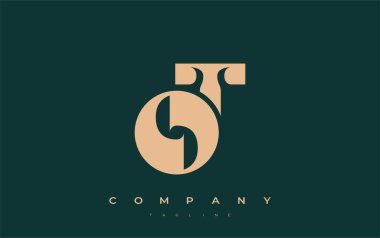 OT Soyut Geometrik Logo Tasarımı. Basit tipografi elementleriyle modern ve zarif logo tasarımı, markalaşma mükemmelliği.