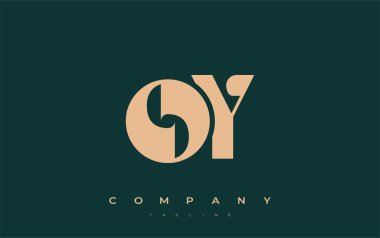 OY Soyut Geometrik Logo Tasarımı. Basit tipografi elementleriyle modern ve zarif logo tasarımı, markalaşma mükemmelliği.