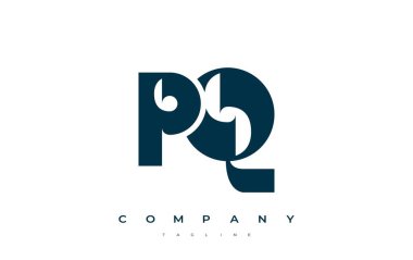 PQ Soyut Geometrik Logo Tasarımı. Basit tipografi elementleriyle modern ve zarif logo tasarımı, markalaşma mükemmelliği.