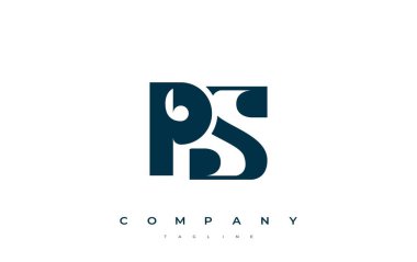 PS Soyut Geometrik Logo Tasarımı. Basit tipografi elementleriyle modern ve zarif logo tasarımı, markalaşma mükemmelliği.
