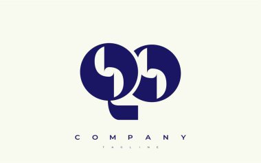 QO Soyut Geometrik Logo Tasarımı. Basit tipografi elementleriyle modern ve zarif logo tasarımı, markalaşma mükemmelliği.