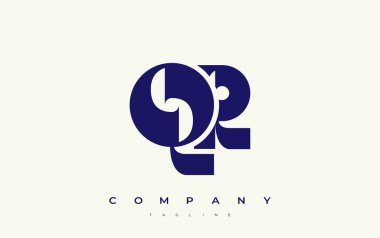 QR Soyut Geometrik Logo Tasarımı. Basit tipografi elementleriyle modern ve zarif logo tasarımı, markalaşma mükemmelliği.