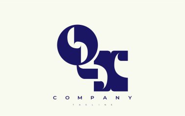 QX Soyut Geometrik Logo Tasarımı. Basit tipografi elementleriyle modern ve zarif logo tasarımı, markalaşma mükemmelliği.
