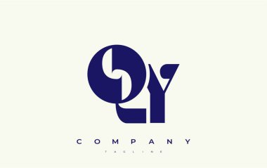 QY Soyut Geometrik Logo Tasarımı. Basit tipografi elementleriyle modern ve zarif logo tasarımı, markalaşma mükemmelliği.