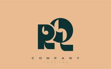 RQ Soyut Geometrik Logo Tasarımı. Basit tipografi elementleriyle modern ve zarif logo tasarımı, markalaşma mükemmelliği.