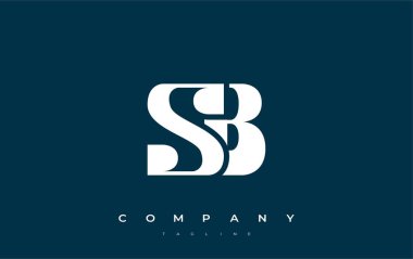 SB Soyut Geometrik Logo Tasarımı. Basit tipografi elementleriyle modern ve zarif logo tasarımı, markalaşma mükemmelliği.