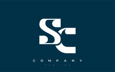 SC Soyut Geometrik Logo Tasarımı. Basit tipografi elementleriyle modern ve zarif logo tasarımı, markalaşma mükemmelliği.