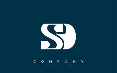 SD Soyut Geometrik Logo Tasarımı. Basit tipografi elementleriyle modern ve zarif logo tasarımı, markalaşma mükemmelliği.